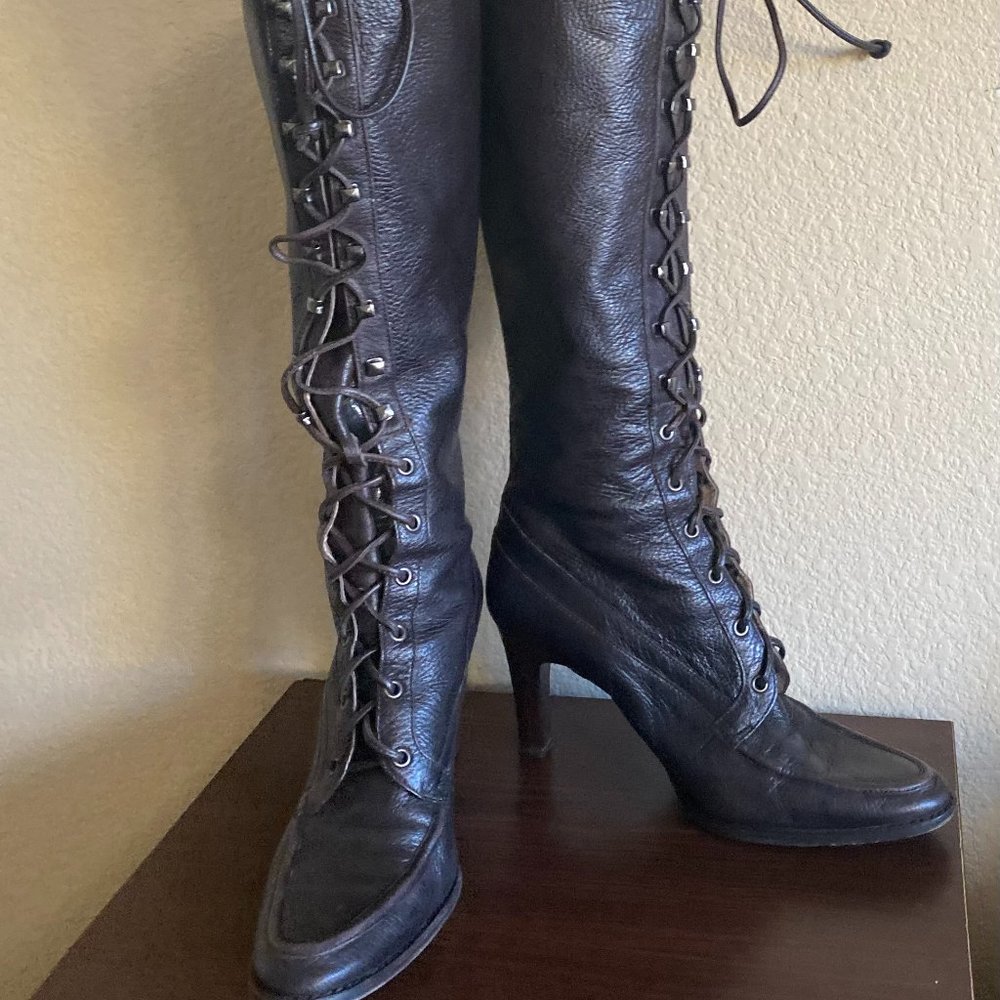 Michael Kors Knee-Length Lace-up Boots